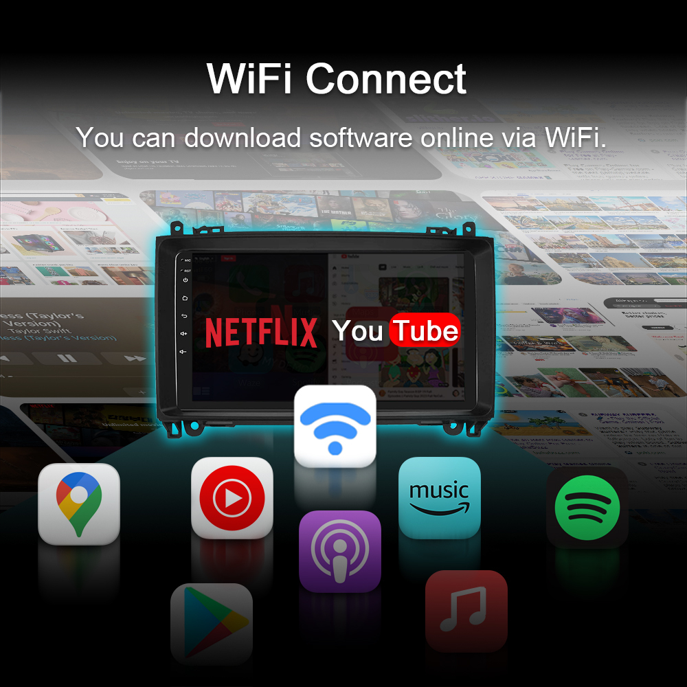 9 inch Android Touch Screen Car Radio for Mercedes Benz W906 Sprinter W169 W245 W639 Vito Viano