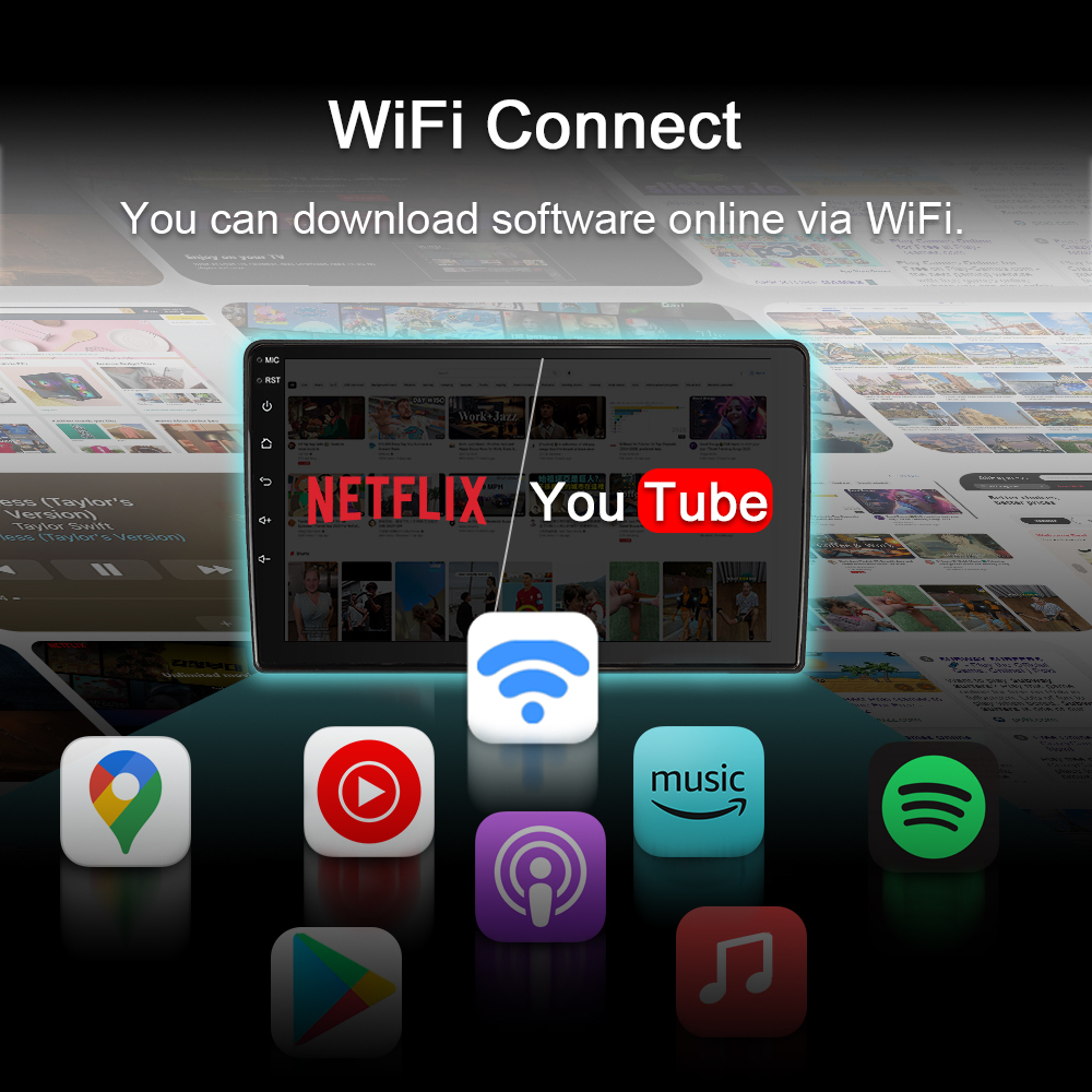 JEEP|DODGE|CHRYSLER|10-Inch Touch Screen Display|Car Radio|Universal Package