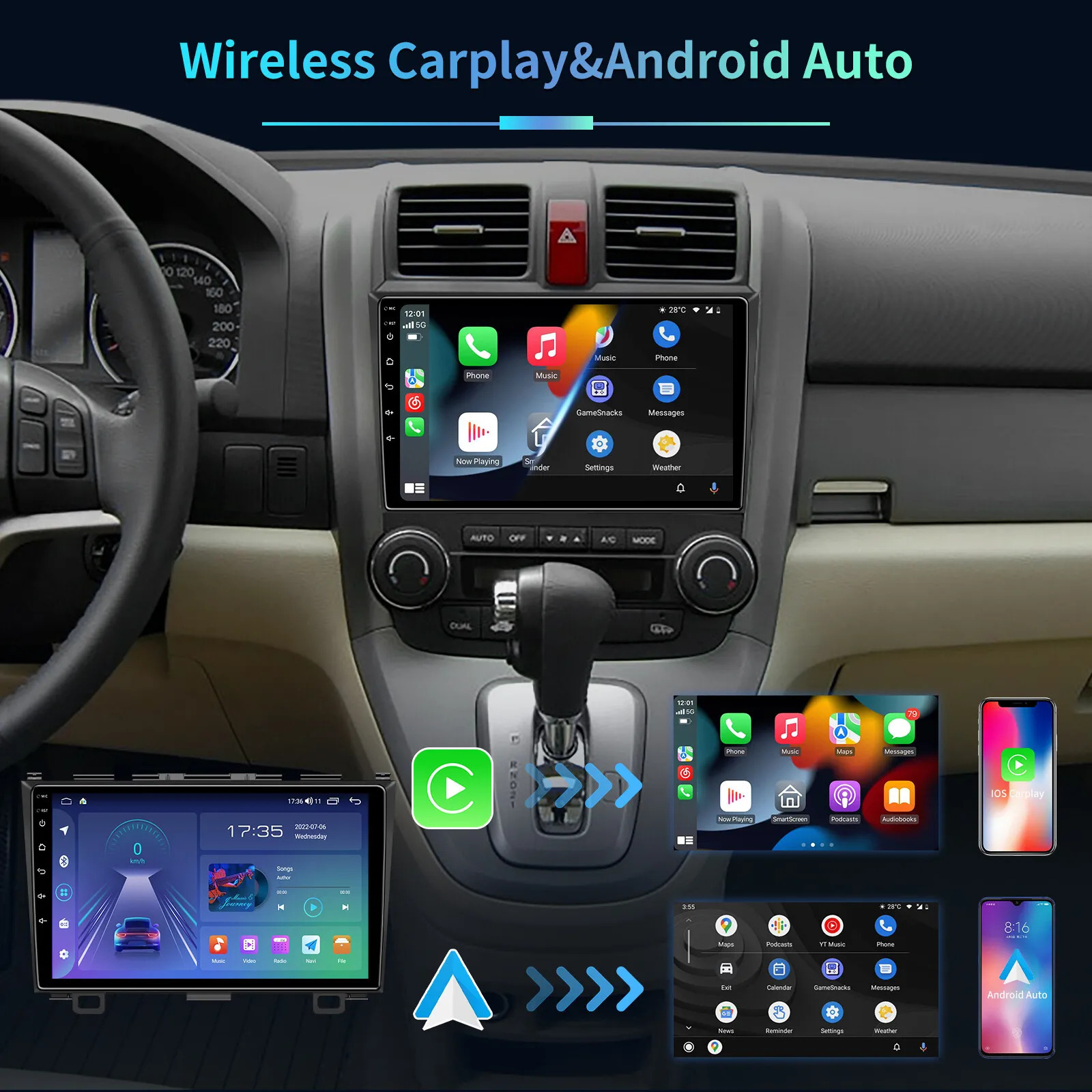 9.2" Android 13 Car Radio For Honda CRV 2007-2011 