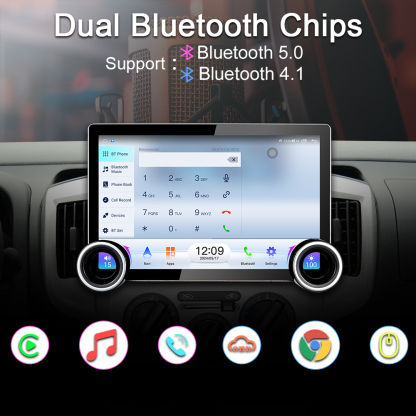 11.6-inch 2K QLED Touchscreen Android Car Stereo with Dual Knob Design