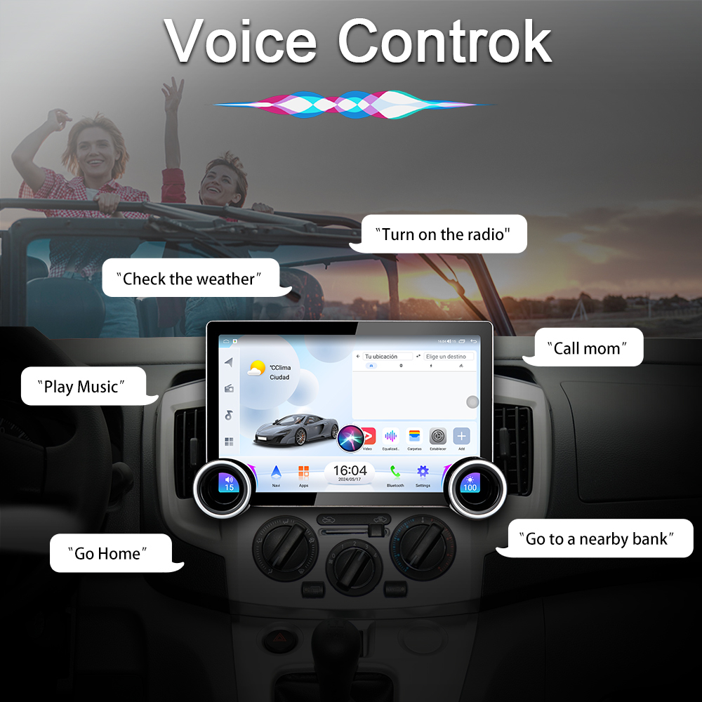 11.6-inch 2K QLED Touchscreen Android Car Stereo with Dual Knob Design