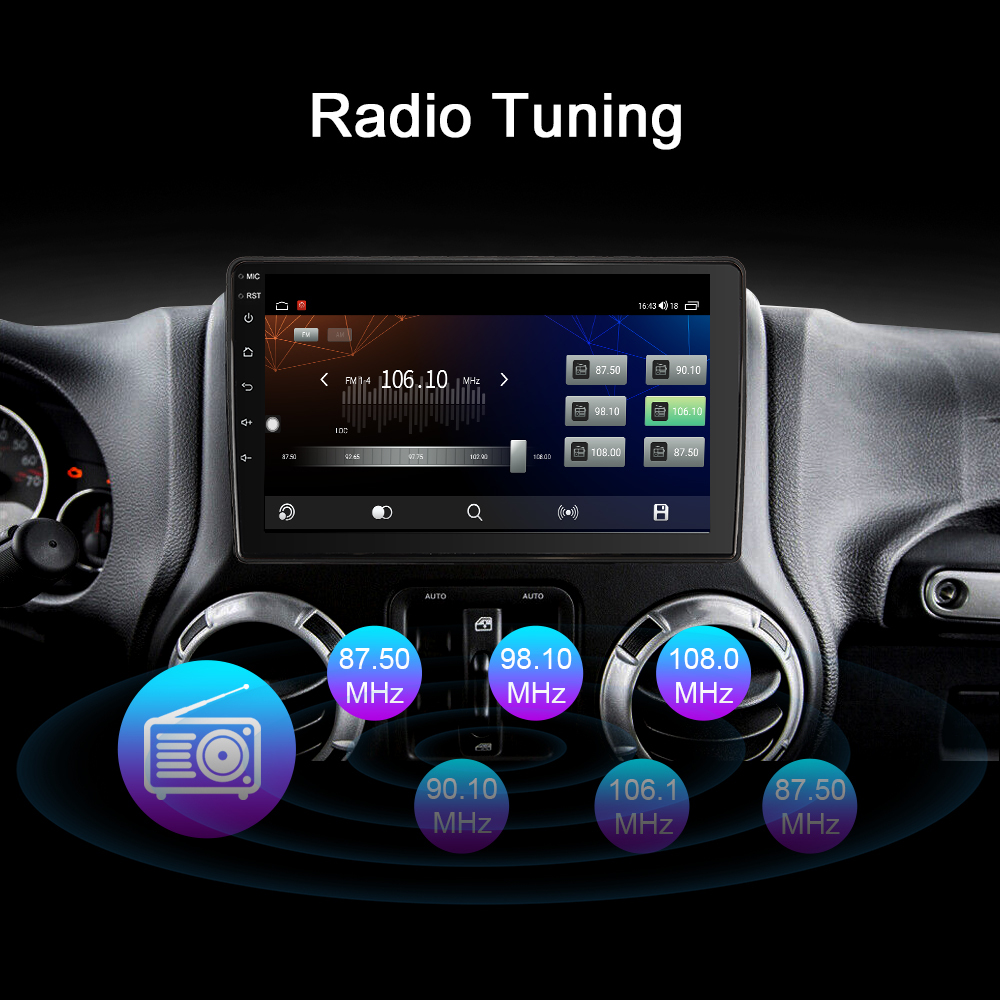 JEEP|DODGE|CHRYSLER|10-Inch Touch Screen Display|Car Radio|Universal Package