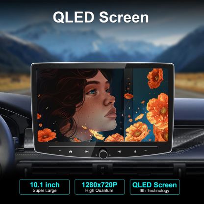 10-inch Double DIN Android Knob-Adjustable Touch Screen Car Radio