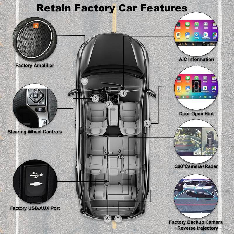 10.25 inch Android 12 QLED Touch Screen Toyota 4Runner Car Radio