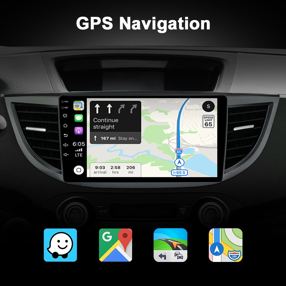 10 Inch Android 12 Car Radio Stereo For Honda CRV 2012-2016