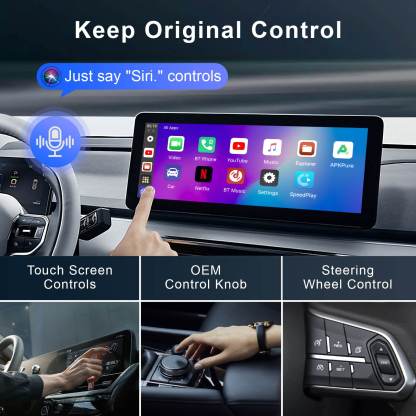 Ultra-Stable Plug&Play Carplay AI Box Media Player With Maximum Compatibility With Android & Apple