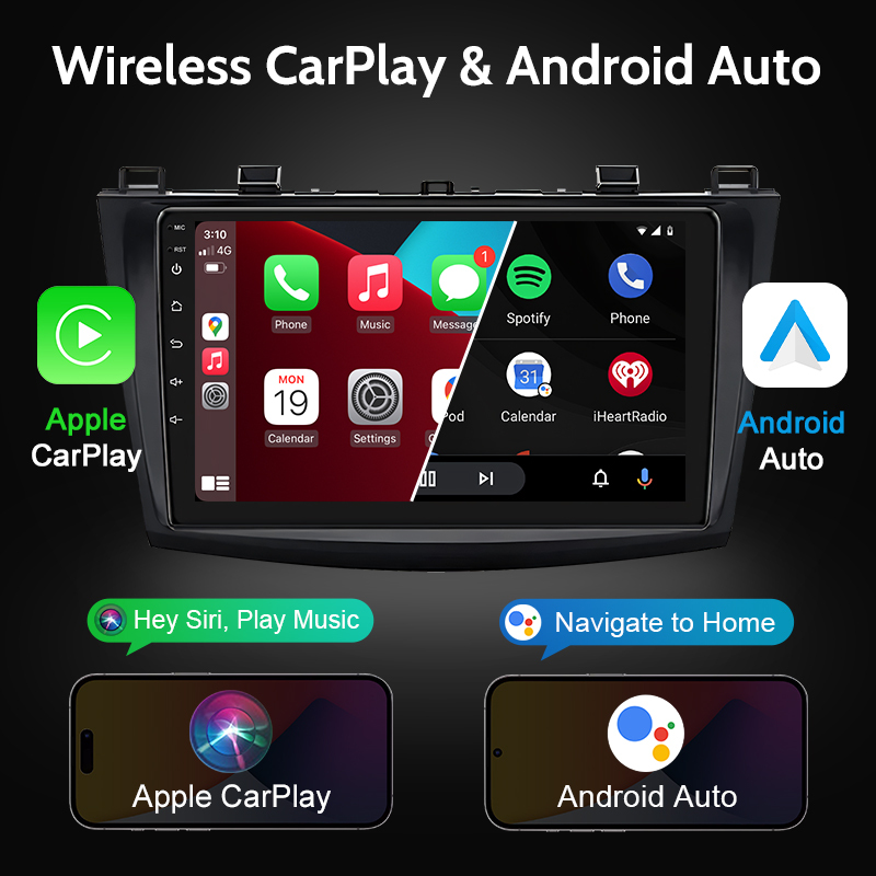 9 Inch Touch Screen Android 12 Car Stereo for Mazda 3 2009-2013