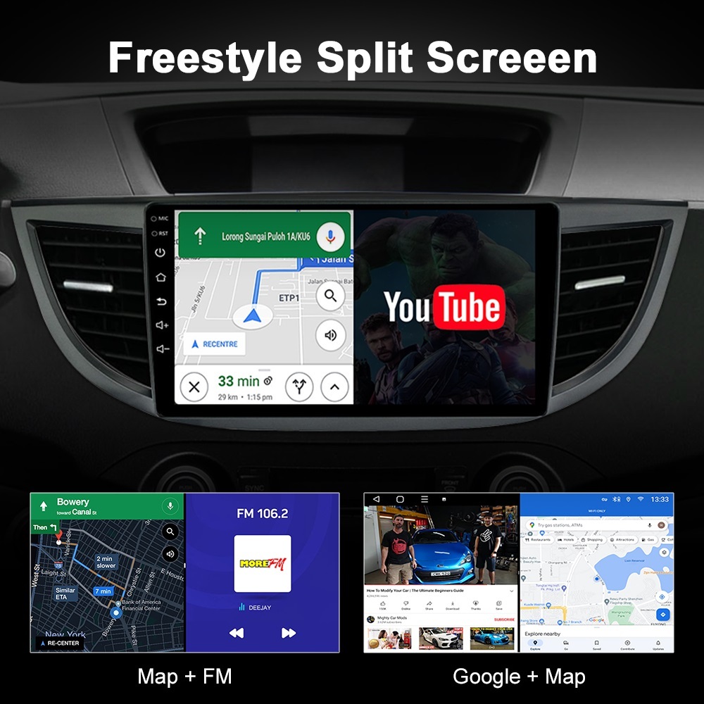 10 Inch Android 12 Car Radio Stereo For Honda CRV 2012-2016