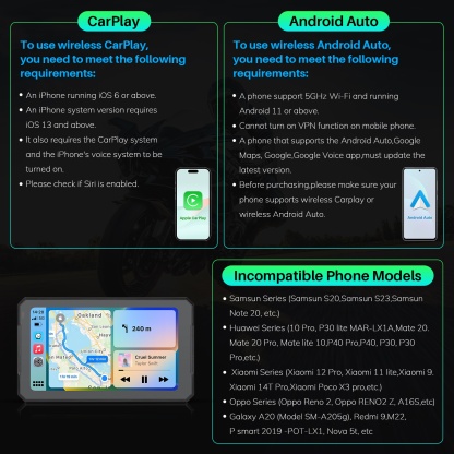 7 Inch Carplay Android Auto BMW Moto Stereo OEM for BMW R1200GS R1250GS S1000XR