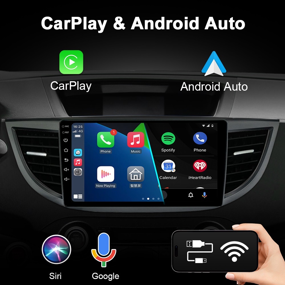 10 Inch Android 12 Car Radio Stereo For Honda CRV 2012-2016