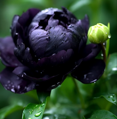 Rare black peony seeds, flower garden balcony planting green plants cold-resistant