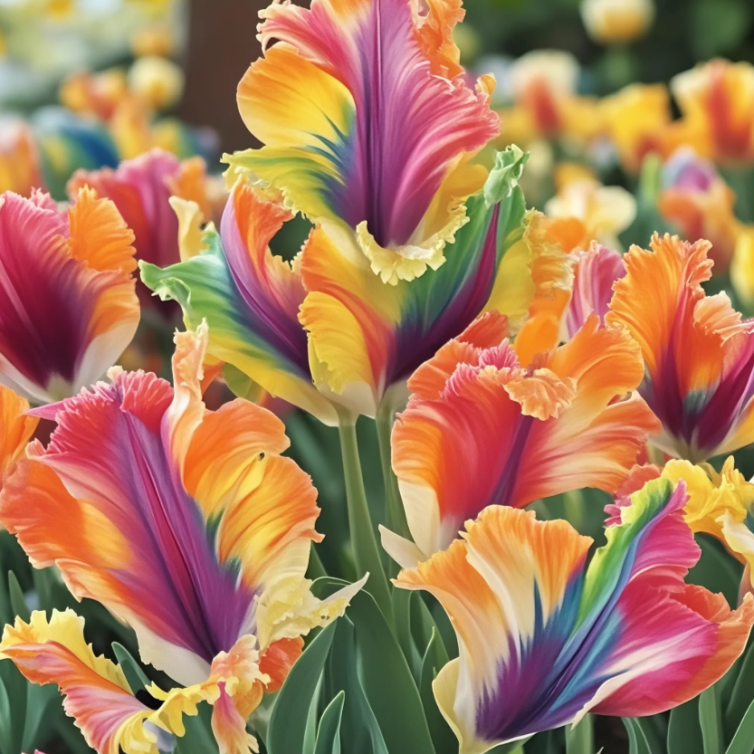 🌷Colorful Parrot Tulip Bulbs—The Rarest Tulip In The World