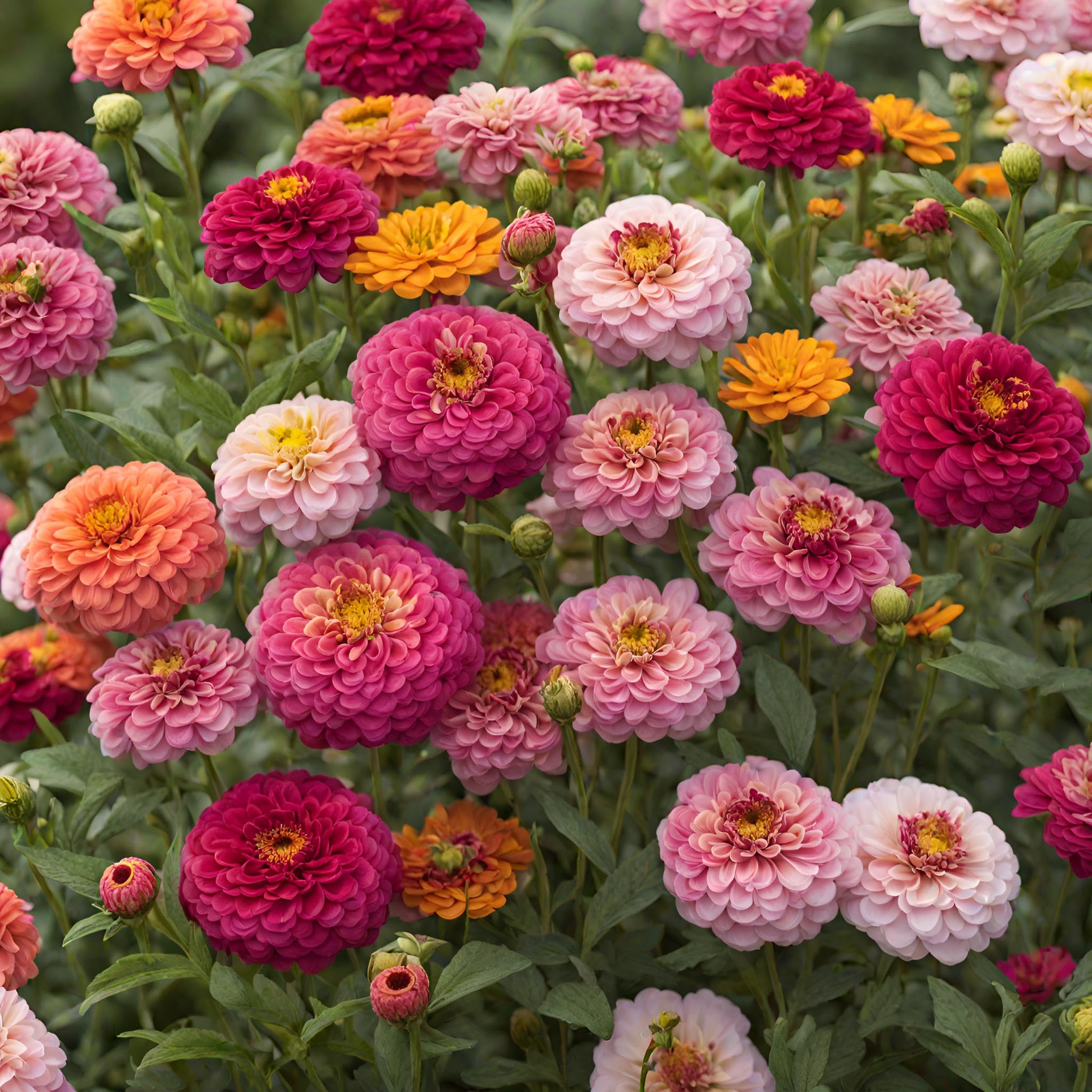 🌸 Vibrant Double Zinnia Seeds – Bold Blooms, Easy Growth!