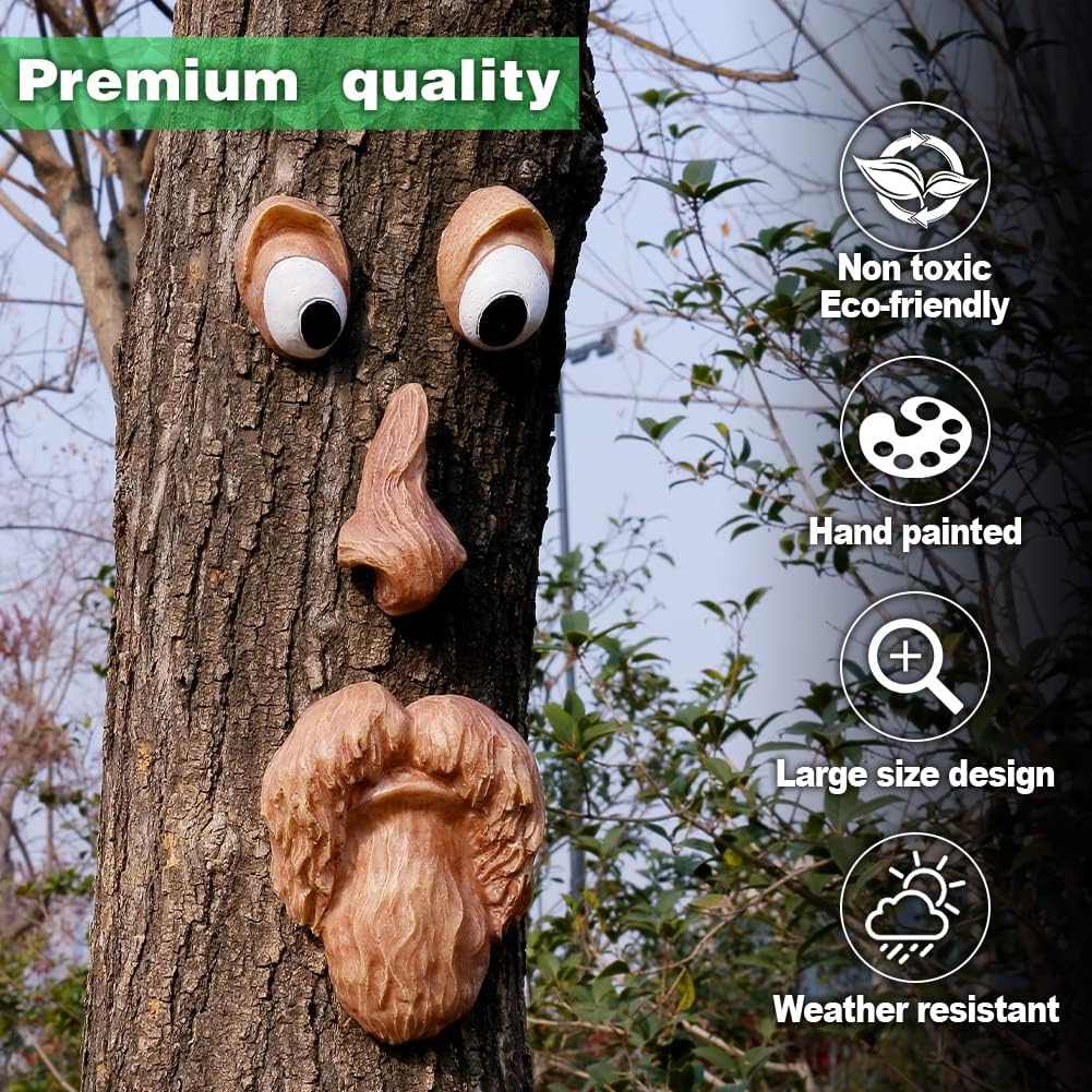 🪵 Tree Face Garden Decoration for Halloween & Easter
