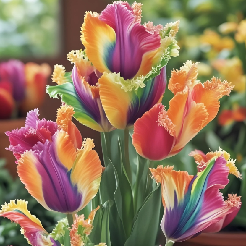 🌷Colorful Parrot Tulip Bulbs—The Rarest Tulip In The World
