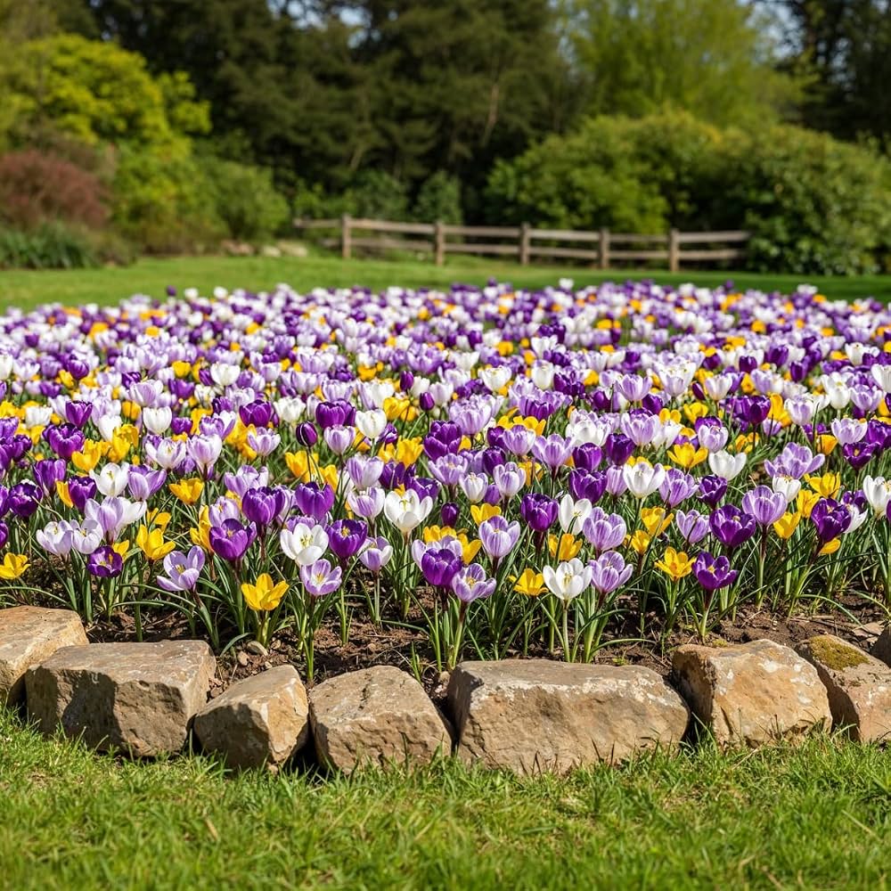 Giant Crocus Bulbs Blend, 1000 Exclusive Flower Bulbs, Mix of 5 Varieties from Holland, Real Winter Hardy and Perennial Crocus/Flower (No Seed) for Garden, Pots and Balcony. : Amazon.se: Garden