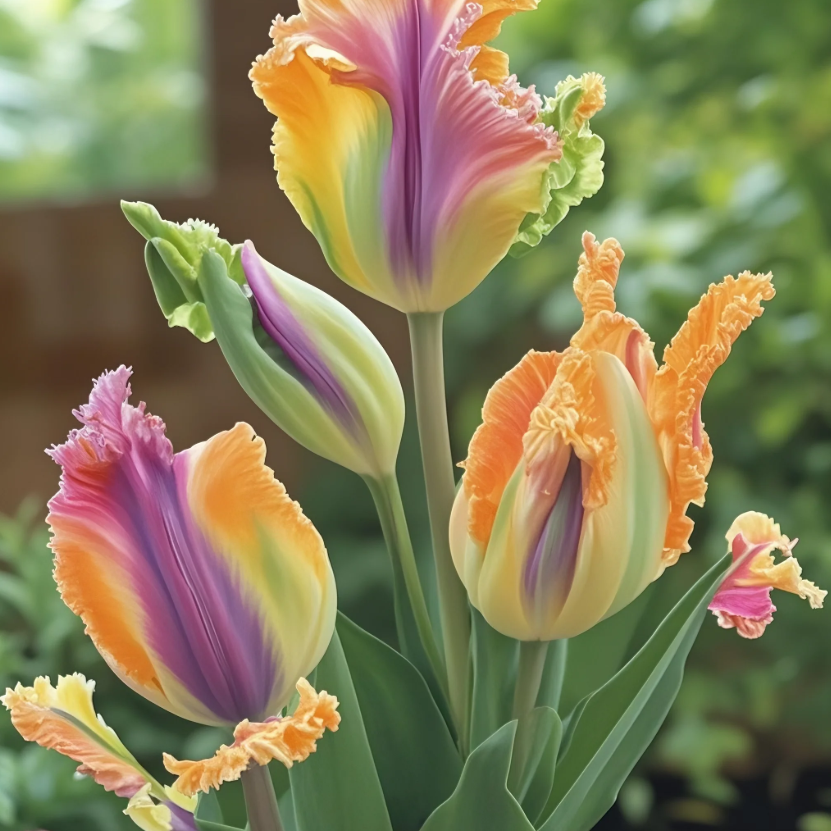 🌷Colorful Parrot Tulip Bulbs—The Rarest Tulip In The World