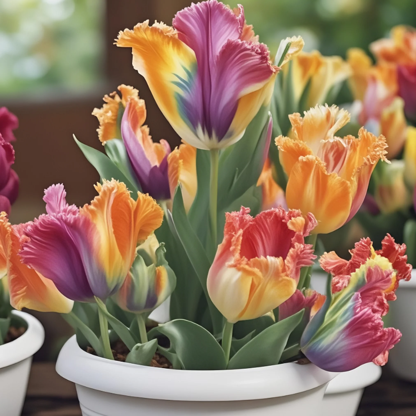 🌷Colorful Parrot Tulip Bulbs—The Rarest Tulip In The World