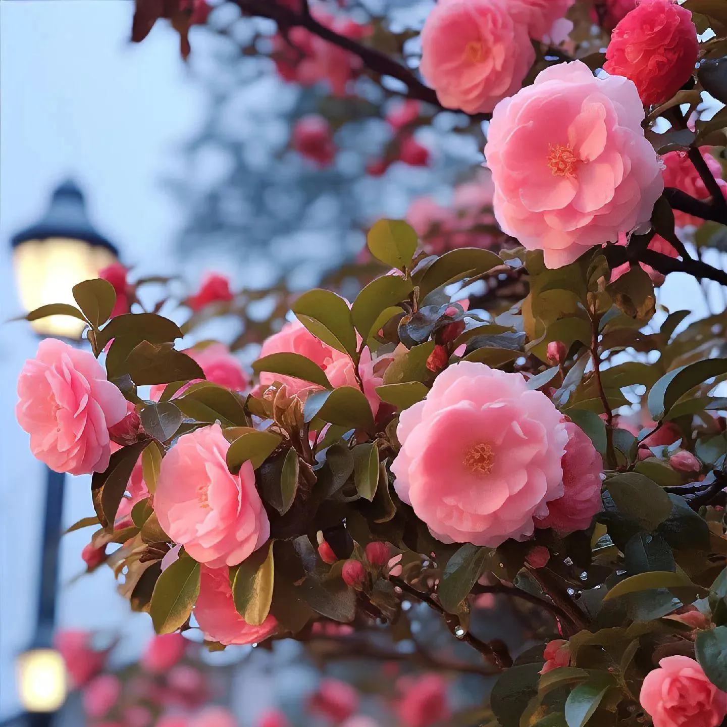 Icy Pink and White Gentle Camellia Seeds