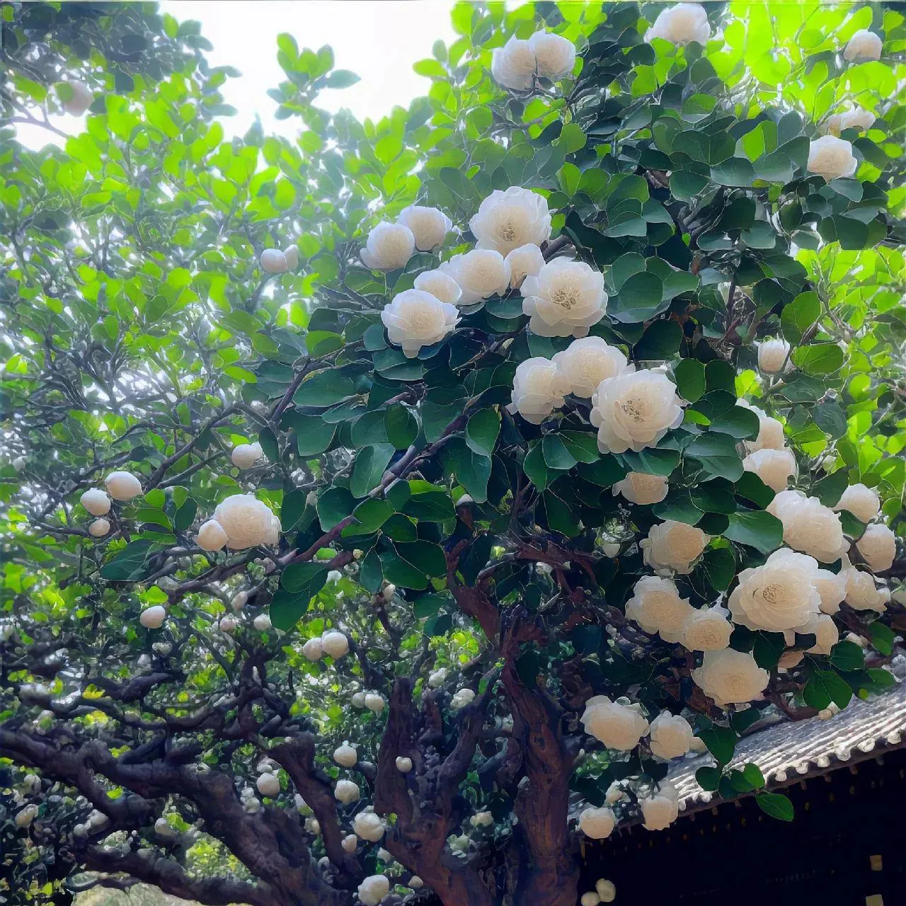 White Heart Large Camellia Seeds
