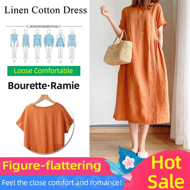 HOT SALE Japanese Style Linen Cotton Dress(Mother's day -50%OFF)