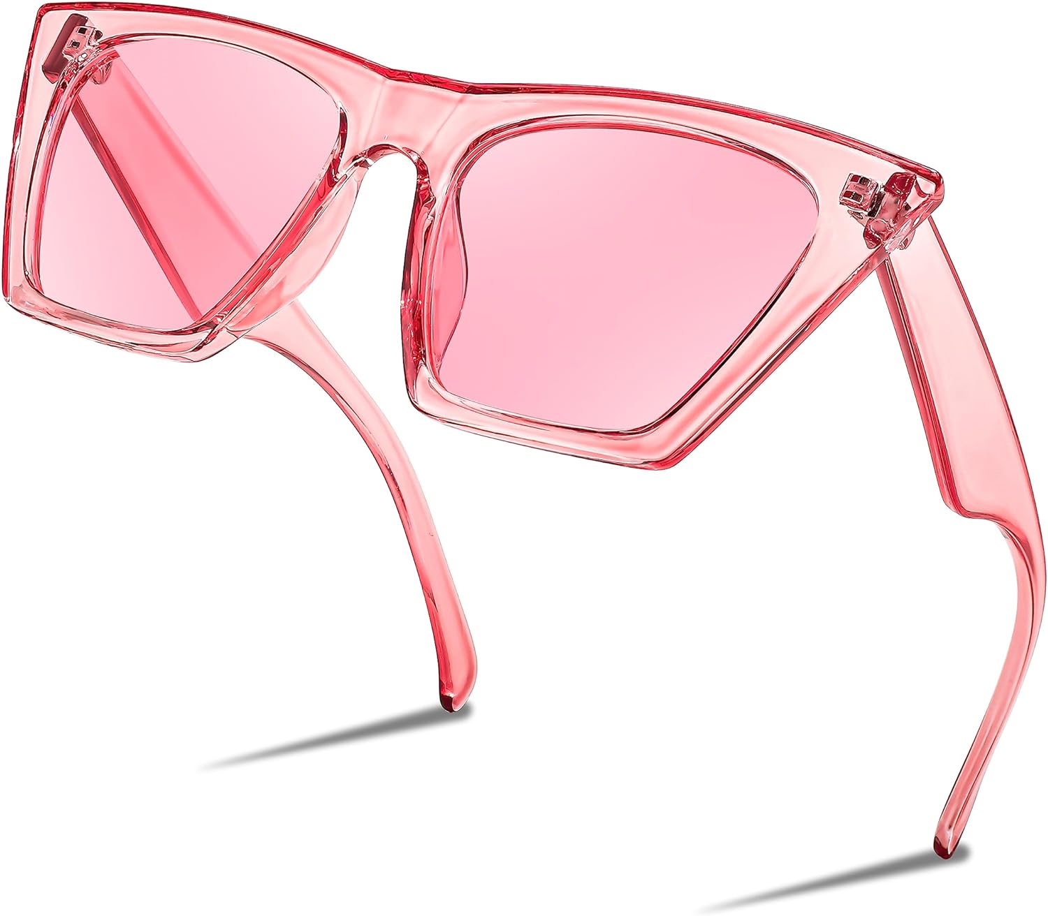Ezfunn Vintage Square Cat Eye Sunglasses Women Trendy Cateye Sunglasses