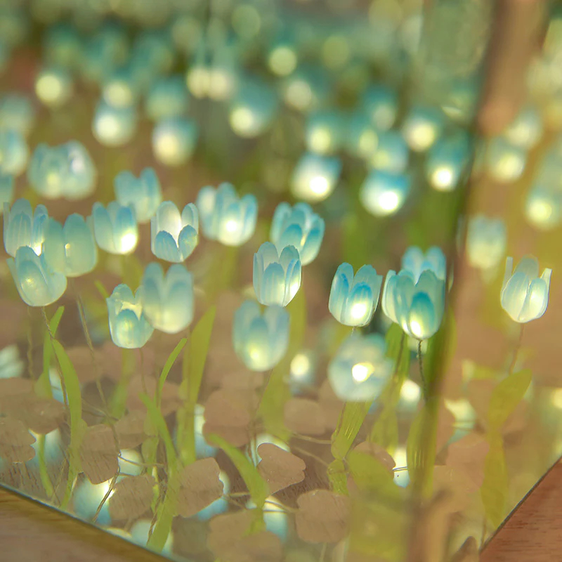Gift Idea - Handmade DIY Tulip Flower Magic Cube Mirror Night Light