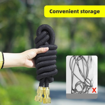 Garden 3 times teles hose with metal joints, high pressure car wash, household cleaning kit, garden watering, pet bathing