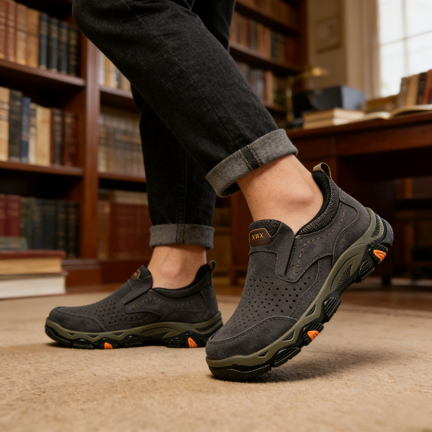 ⏰Last Day! 45% OFF 🔥HIKER®Men's Genuine Leather Orthopedic Outdoor Breathable  Walking Shoes