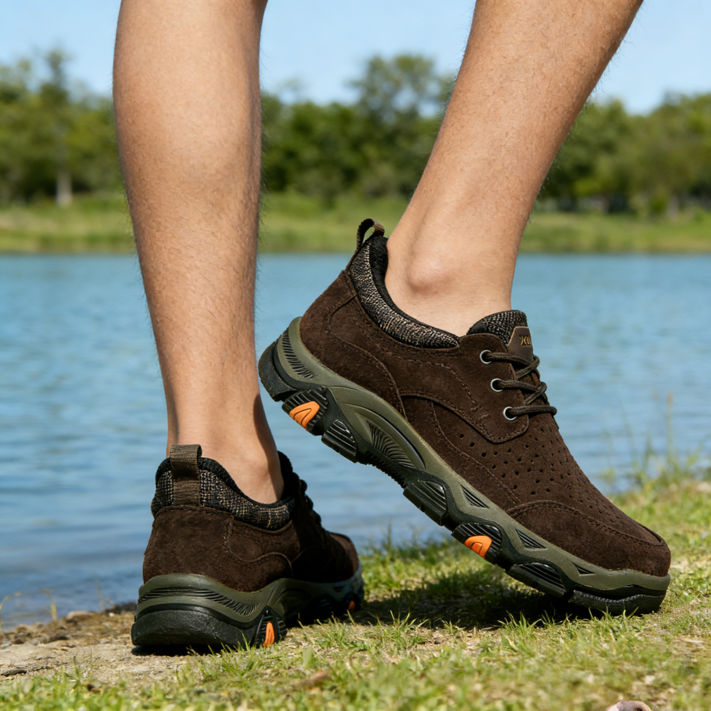 ⏰Last Day! 45% OFF 🔥HIKER®Men's Genuine Leather Orthopedic Outdoor Breathable  Walking Shoes