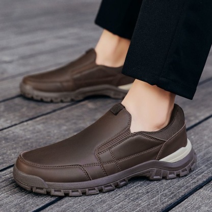 mens genuine leather orthopedic walking shoes 