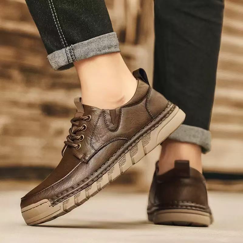 ⏰Last Day! 45% OFF  🔥GARB®Men's Genuine Leather Outdoor Slip-On Loafers with Arch Support & Wide Toe Box