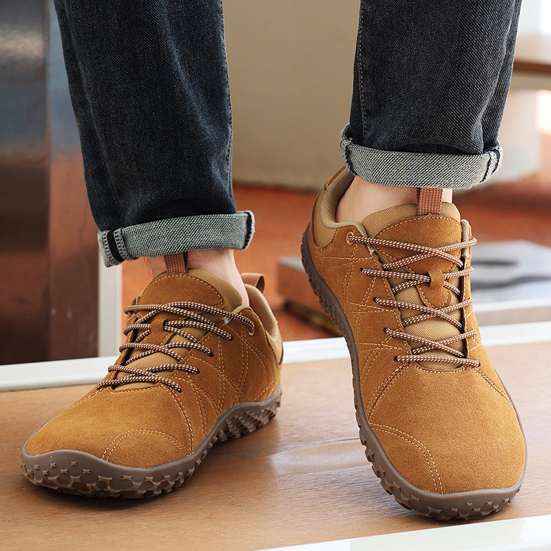 mens genuine leather orthopedic barefoot shoes