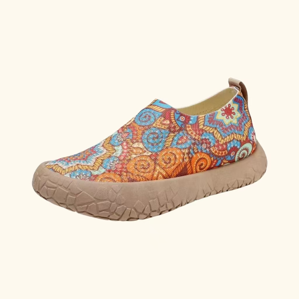 WIDERFIT® — Wide-Fit Knit Slip-On Hiking Shoes with Rubber Sole