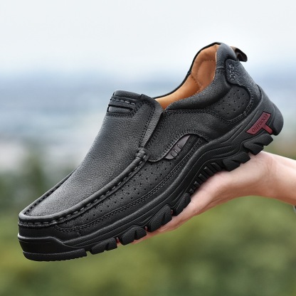 Mens Handcrafted Cowhide Orthopedic Loafers