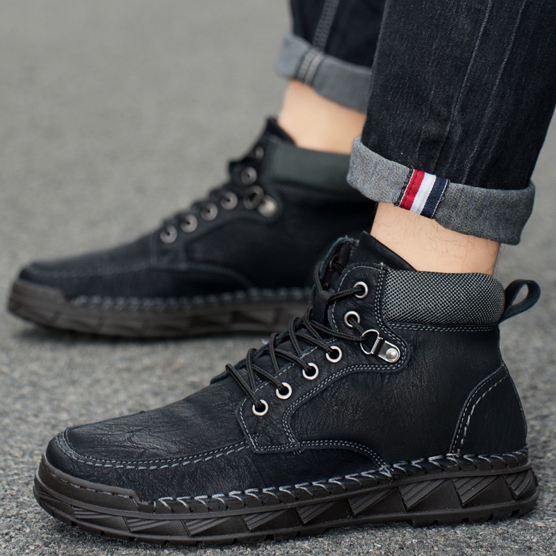 mens handmade cowhide orthopedic boots