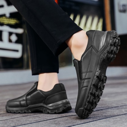 mens genuine leather orthopedic walking shoes 