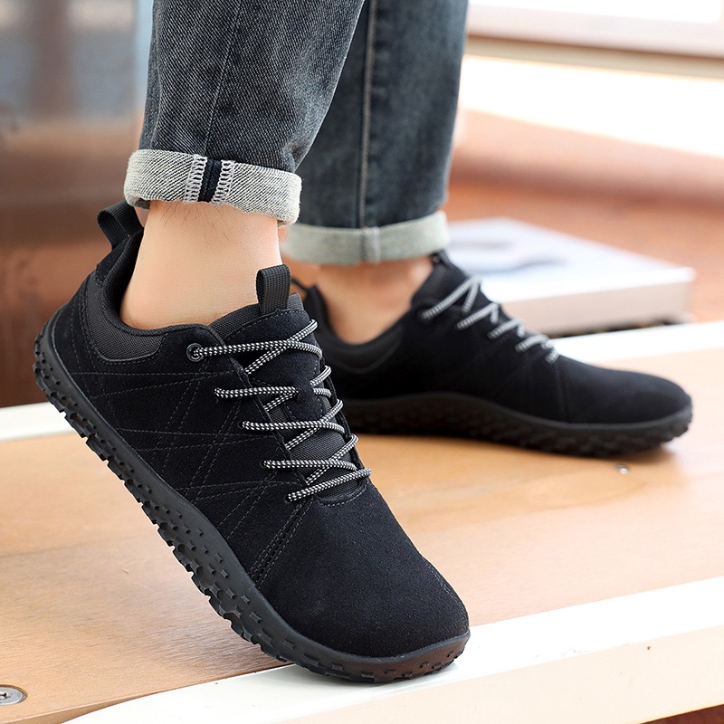 mens genuine leather orthopedic barefoot shoes