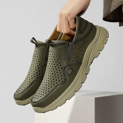 Men’s Handmade Cowhide Orthopedic Slip-On Loafers by VECTOSOLE