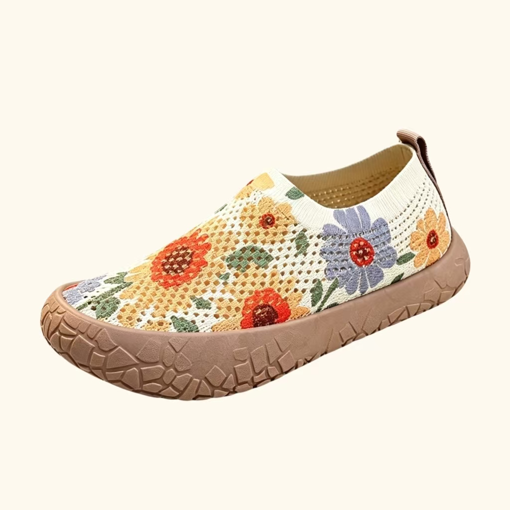 WIDERFIT® — Wide-Fit Knit Slip-On Hiking Shoes with Rubber Sole