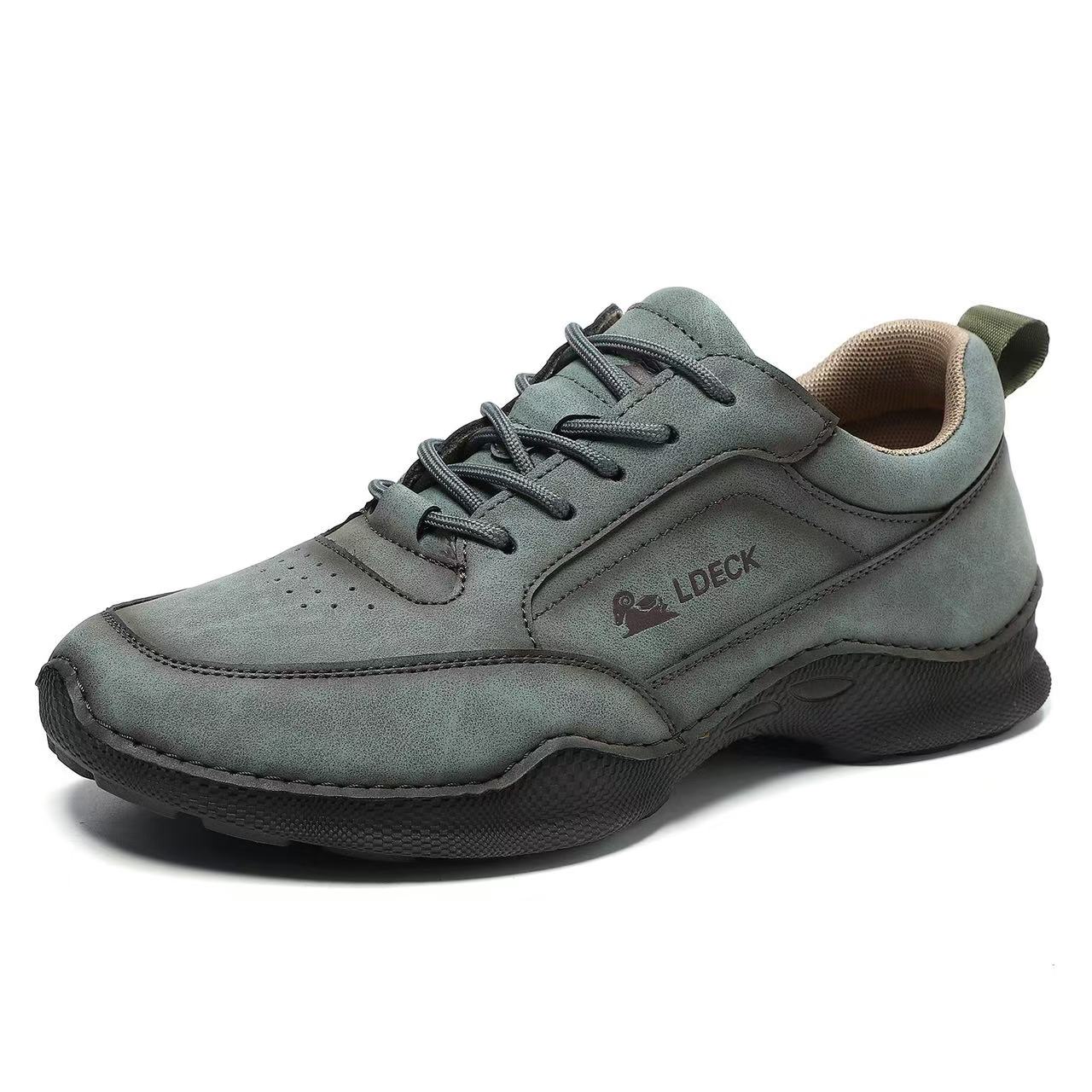 mens Handmade Genuine Leather No-glue Orthopedic shoes 