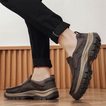 ⏰Last Day! 45% OFF  🔥GARB®Men's Genuine Leather Outdoor Slip-On Loafers with Arch Support & Wide Toe Box