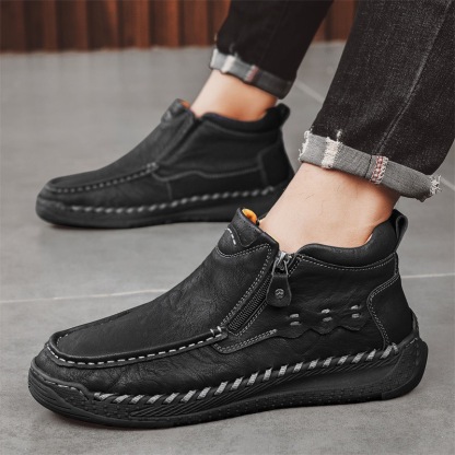 mens handmade genuine leather orthopedic boots