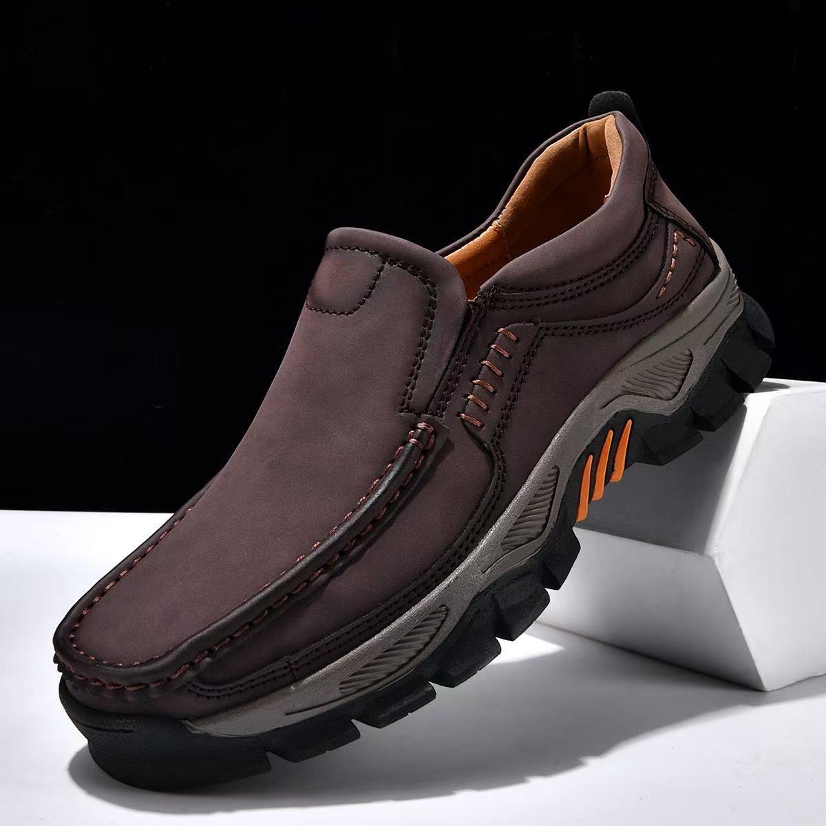 GARB Mens Handmade Genuine Leather Orthopedic Shoes 