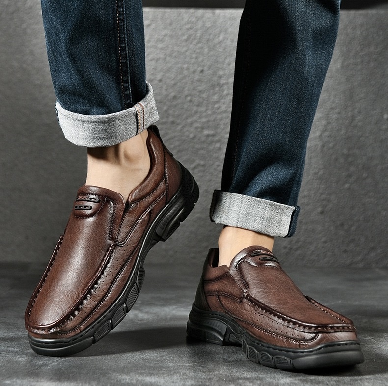 Men's Handmade Cowhide Orthopedic Loafers by VECTOSOLE 