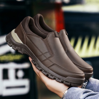 mens genuine leather orthopedic walking shoes 