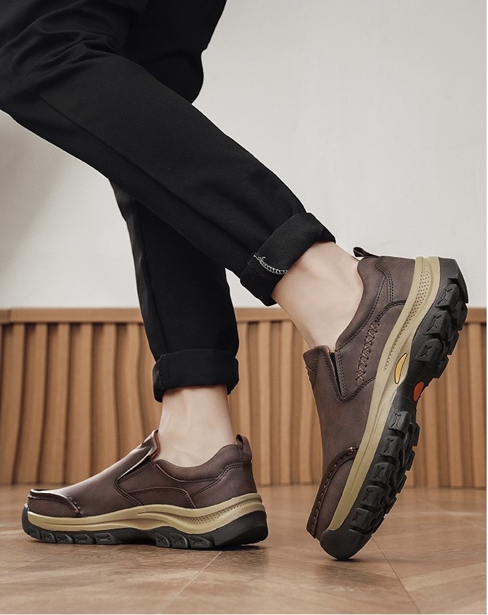 ⏰Last Day! 45% OFF 🔥HIKER®Men's Genuine Leather Outdoor Waterproof Orthopedic Walking Shoes