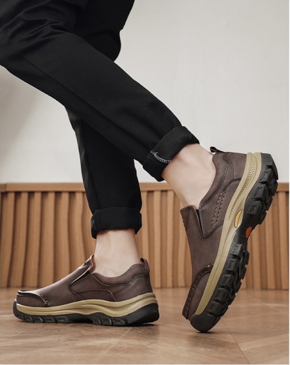 ⏰Last Day! 45% OFF 🔥HIKER®Men's Genuine Leather Outdoor Waterproof Orthopedic Walking Shoes