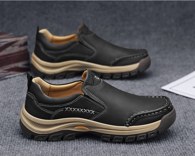 ⏰Last Day! 45% OFF 🔥HIKER®Men's Genuine Leather Outdoor Waterproof Orthopedic Walking Shoes