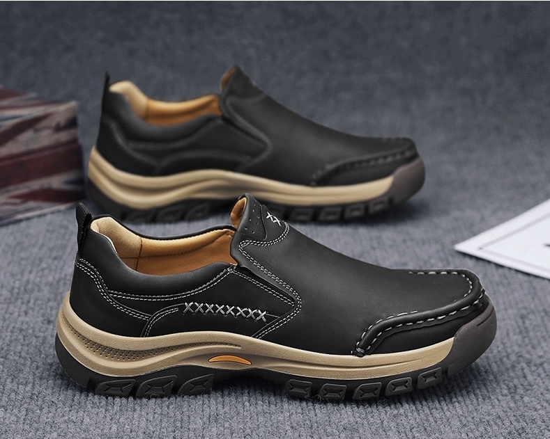 ⏰Last Day! 45% OFF 🔥HIKER®Men's Genuine Leather Outdoor Waterproof Orthopedic Walking Shoes